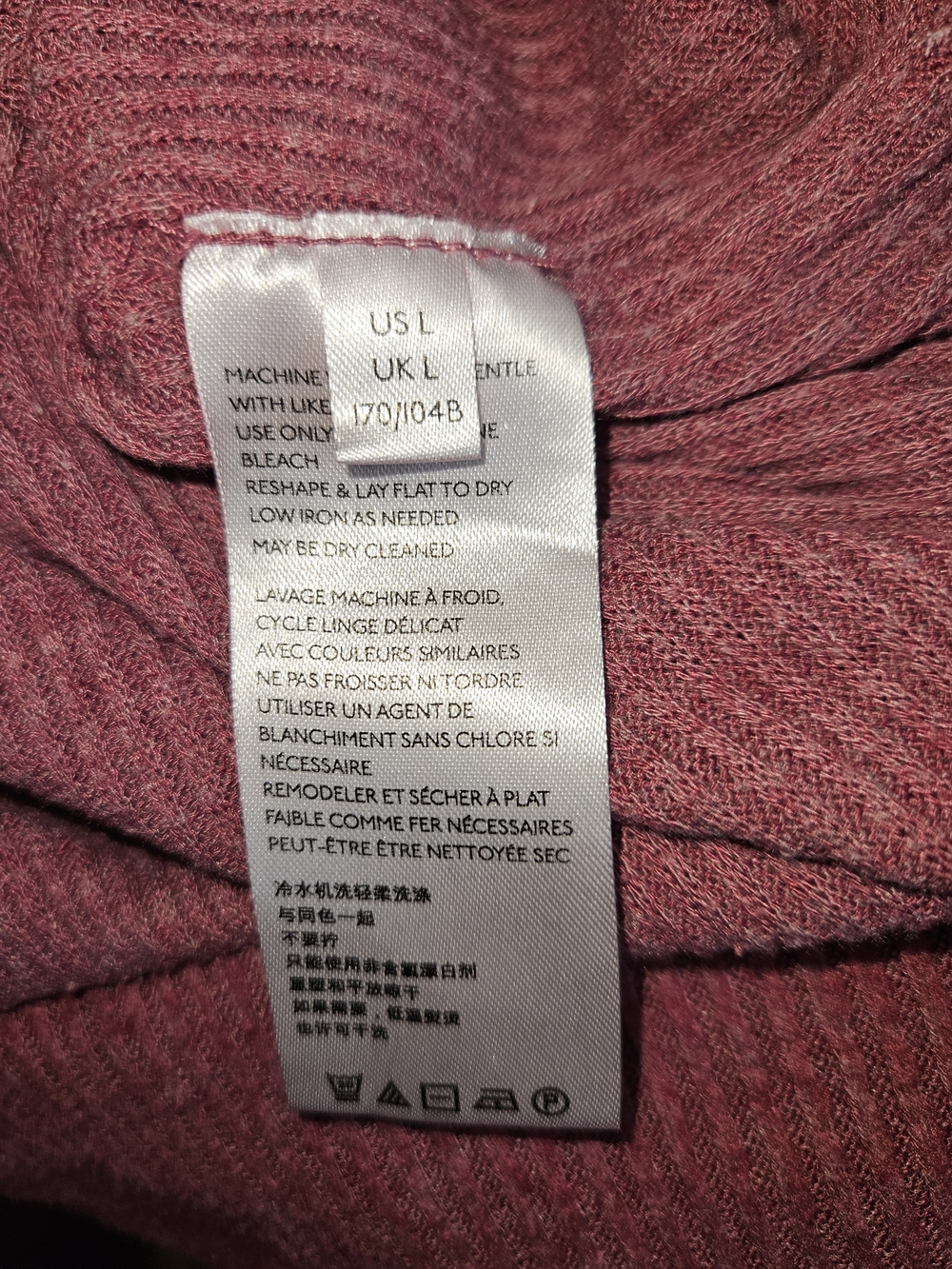 We The Free People Ribbed Off-Shoulder Sweater - Mauve Pink Womens Size Large - Picture 9 of 11